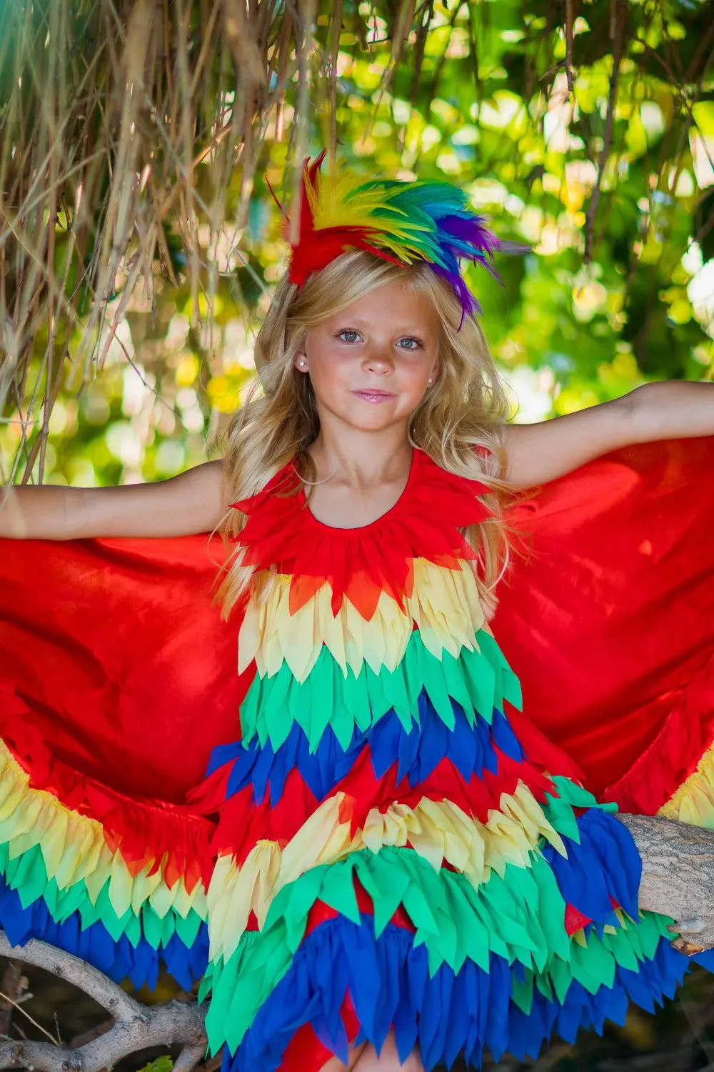 Rainbow Parrot Costume - 3 Piece Set