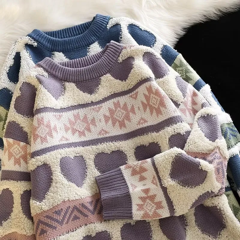 Retro Loose Thickened Sweater