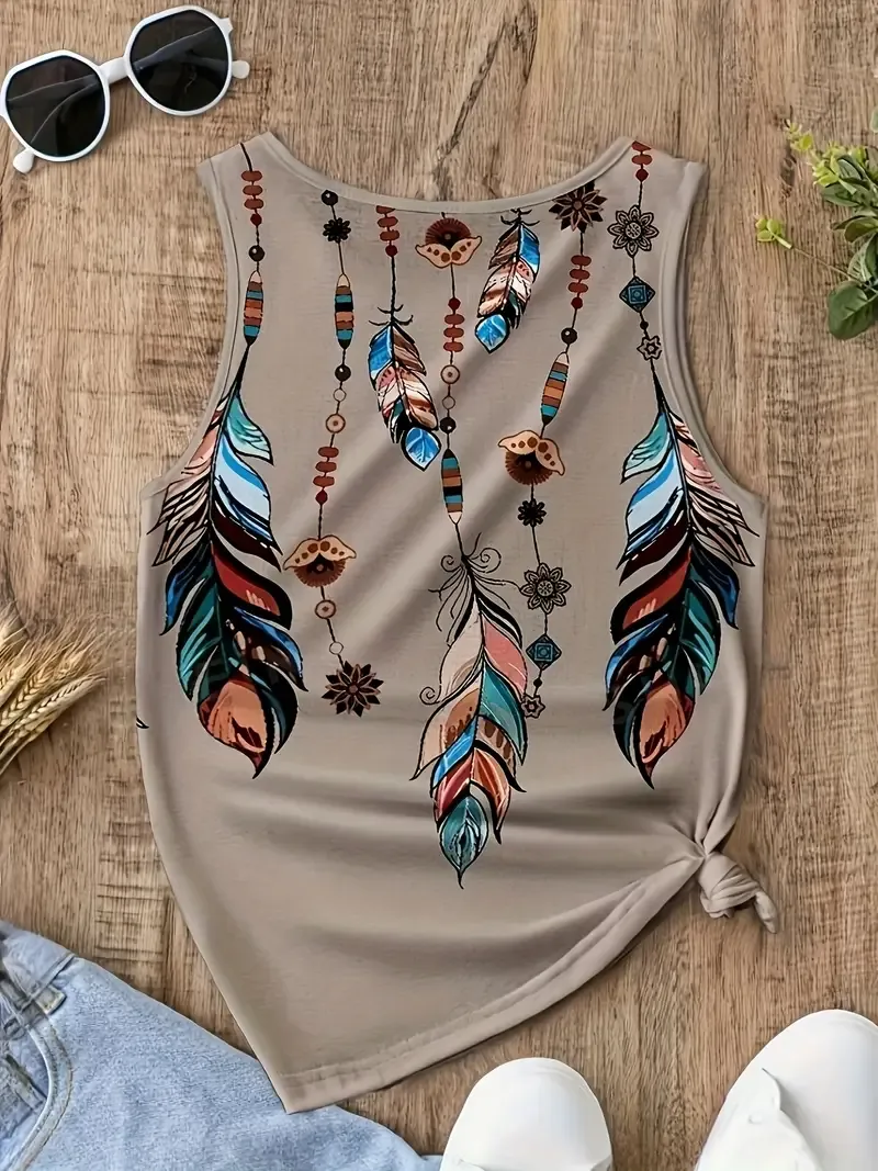 Women's Print Sleeveless Tank Top