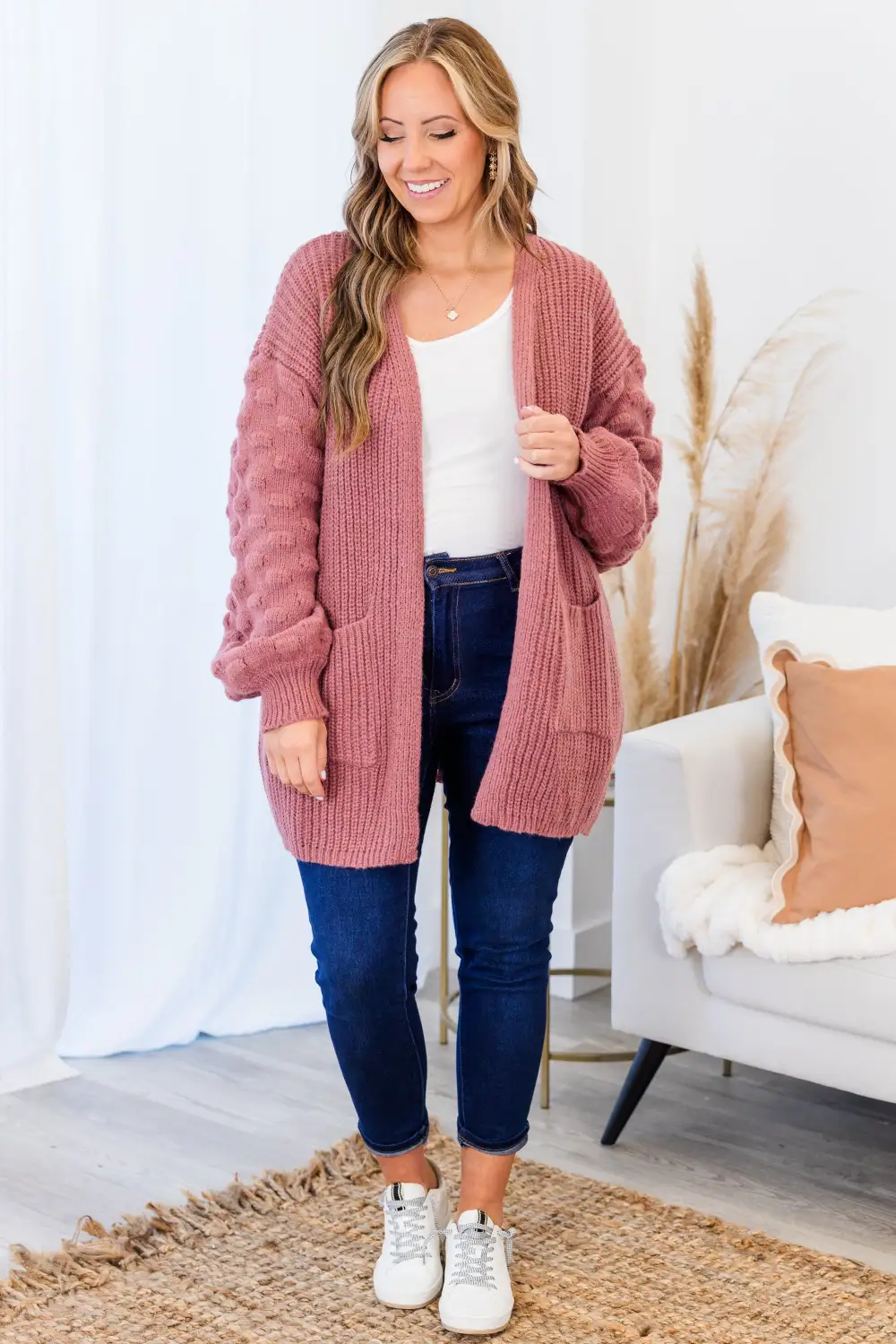 My Kinda Happy Cardigan, Mauve