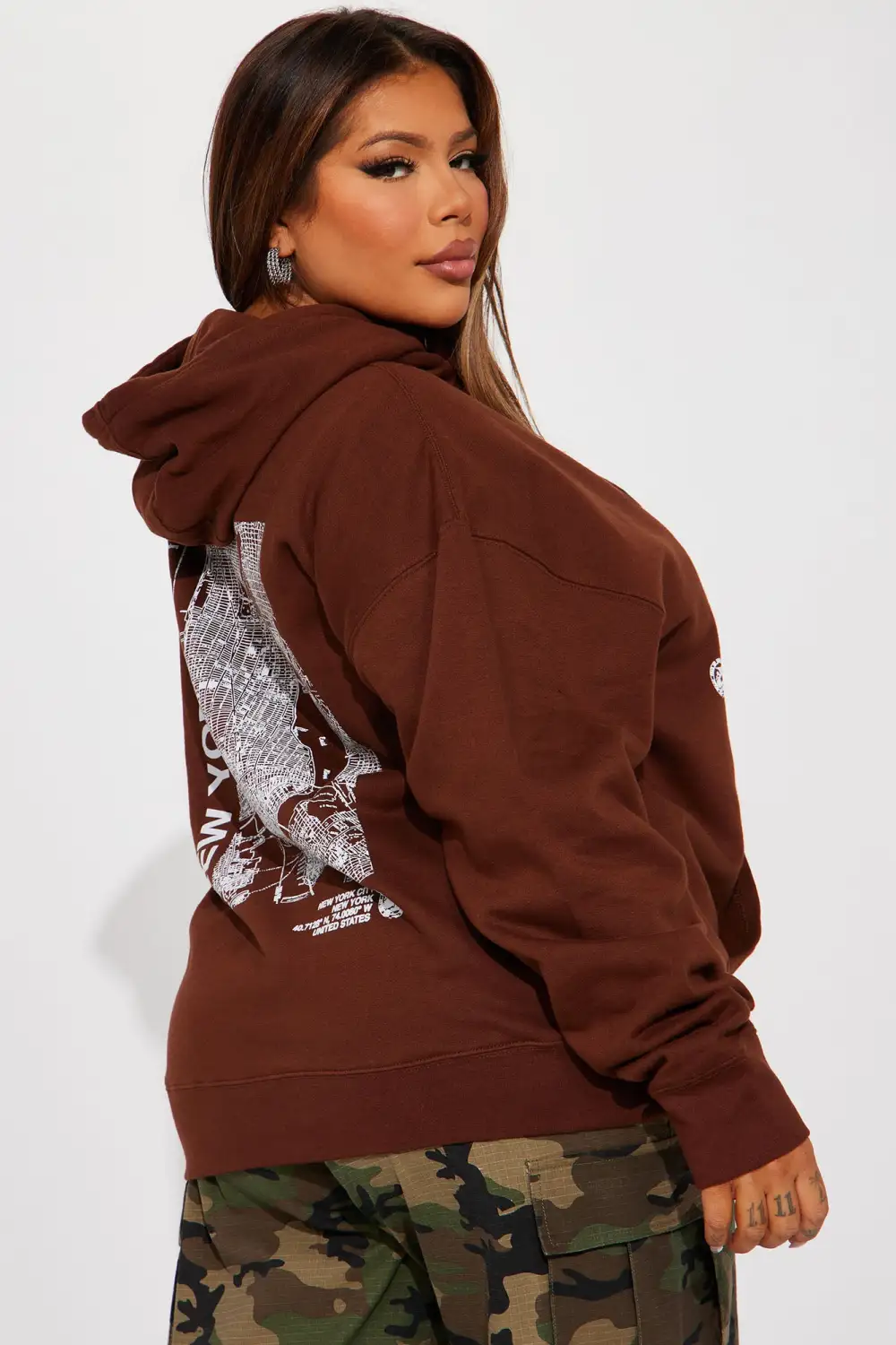 Destination NYC Hoodie - Brown