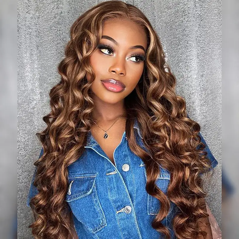 Glueless 4/27 Highlight V Part Wig Beginner Friendly Upgrade U Part Wig