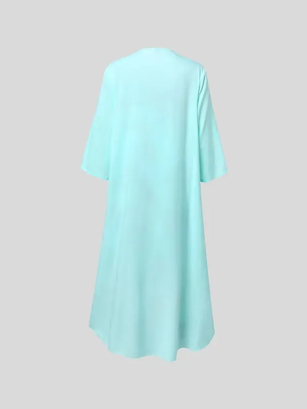 Rainbow gradient marble loose resort beach Chiffon two-piece dress set long