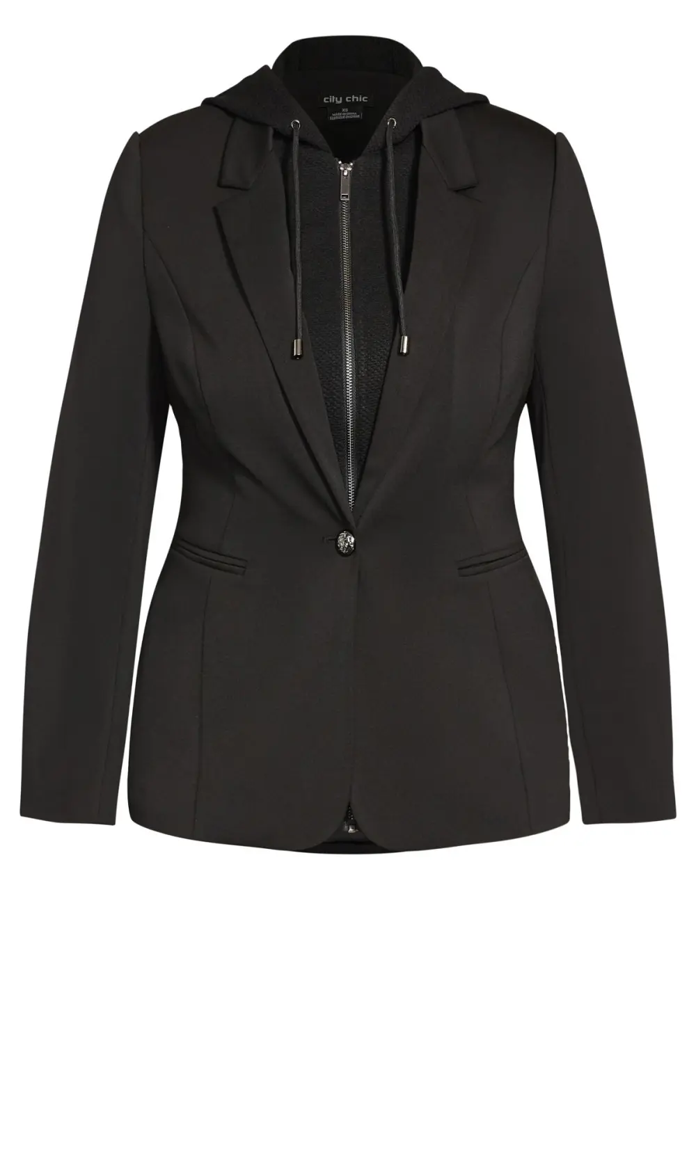 Evans Black Versatile Hoodie Jacket