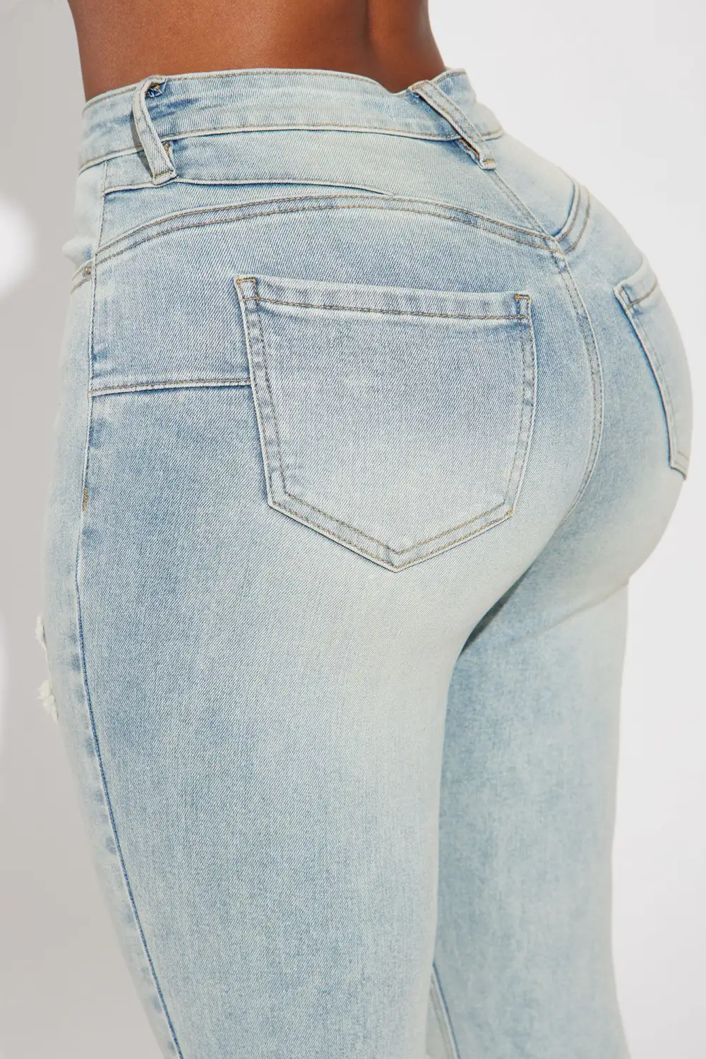 Sofie Soft Compression Stretch Skinny Jeans - Light Wash