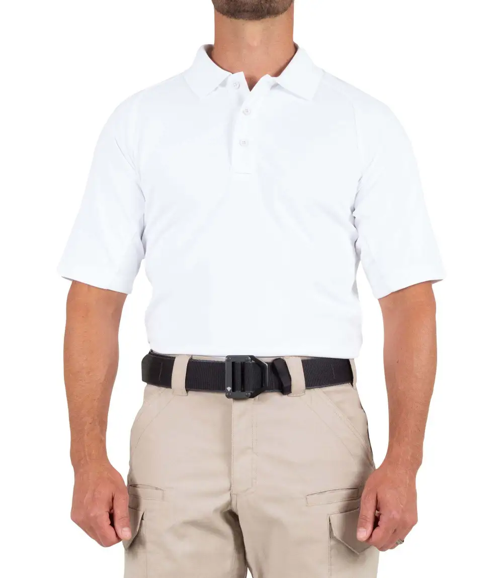 Men's Performance Short Sleeve Polo / White