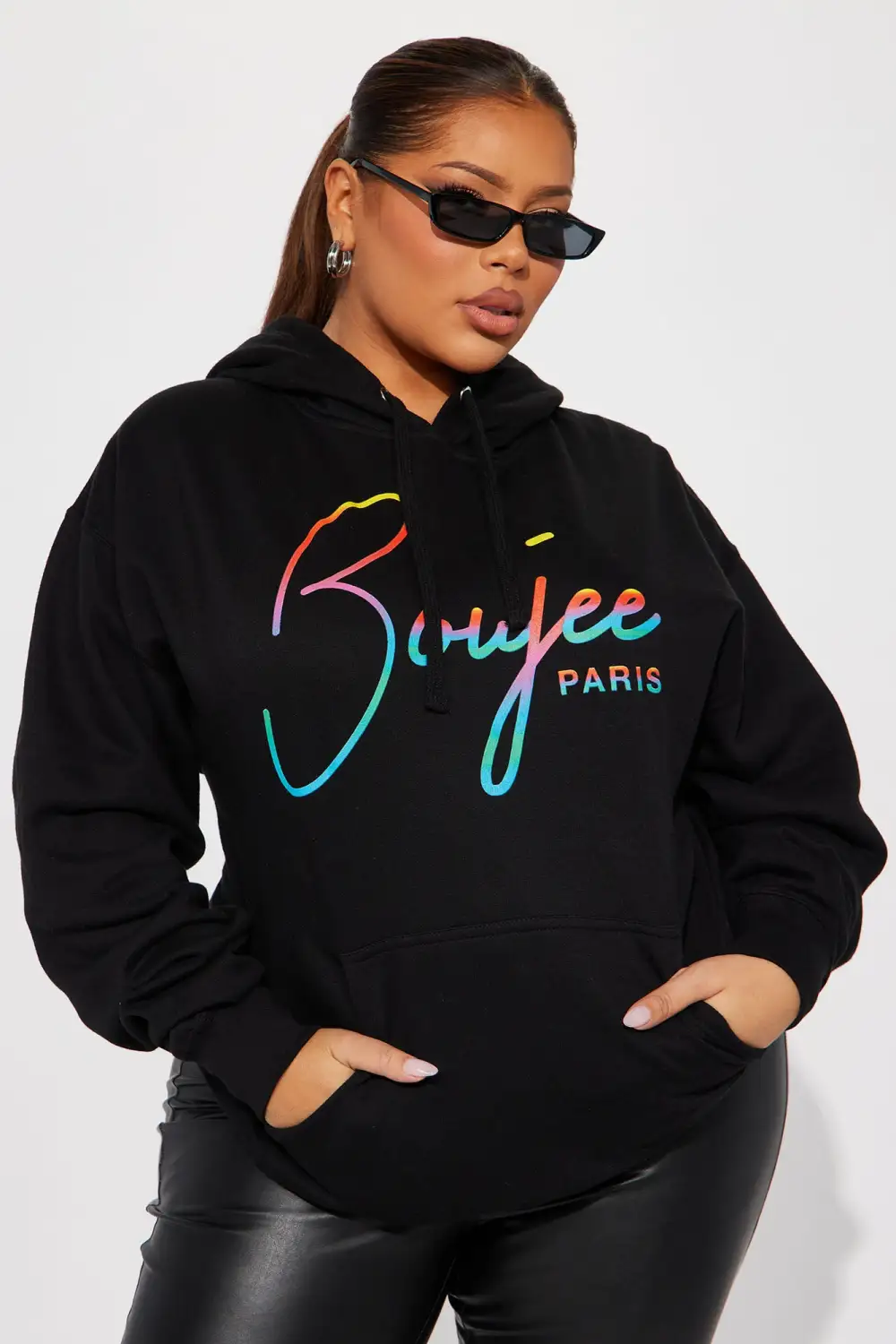Boujee In Paris Hoodie - Black
