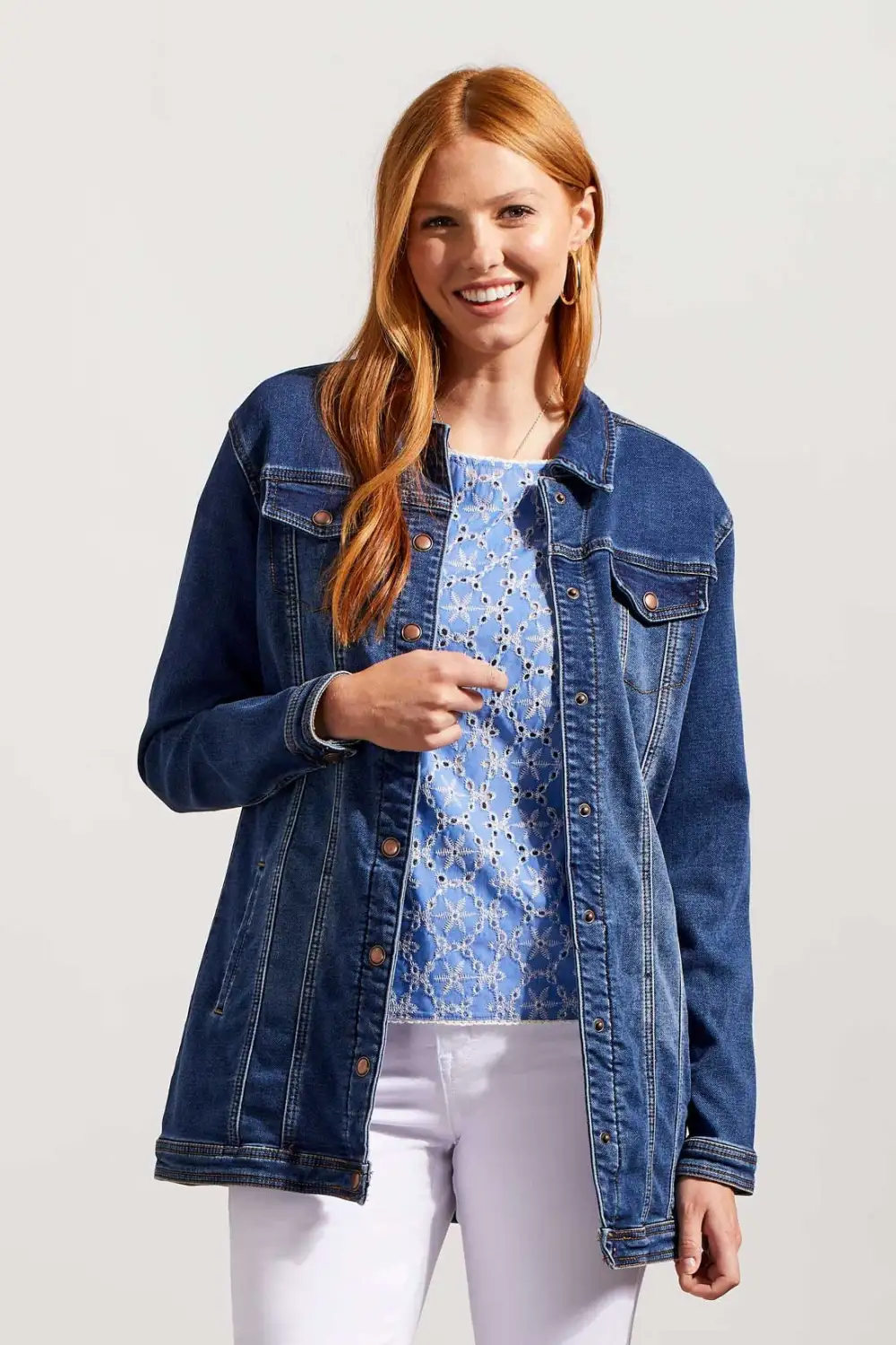 Maxi Denim Jacket-Med.Wash