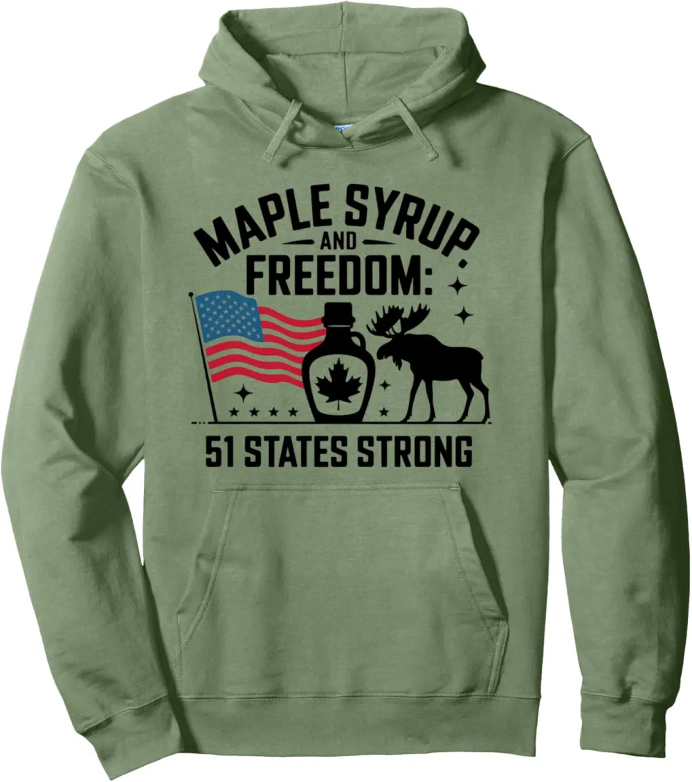 51st States Strong Canada America USA Pullover Hoodie
