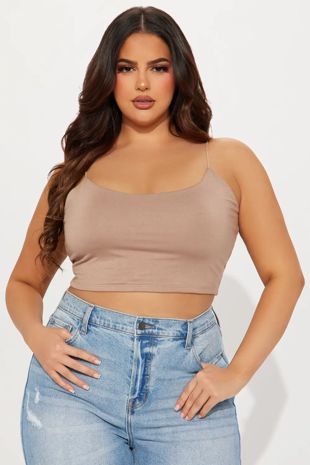 Kiki Super Cropped Top - Mocha