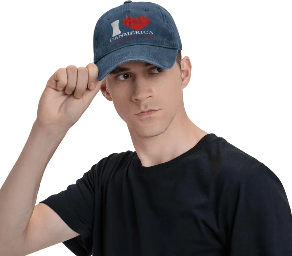 Funny Trump Oh Canada! 51st States Low Profile Cap Denim Hat