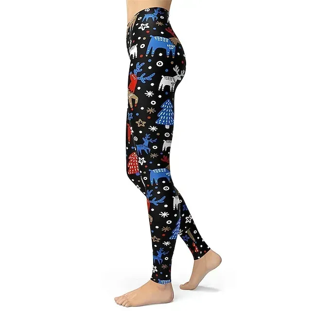 Santa Claus Leggings Jogger Pants Women's Christmas Christmas Christmas Eve Adults' Christmas New Year Eve Polyester Lycra Spandex Pants