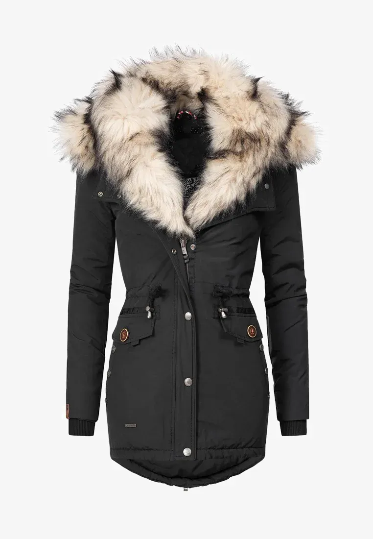 Ladies Winter Thicken Windproof Parka black