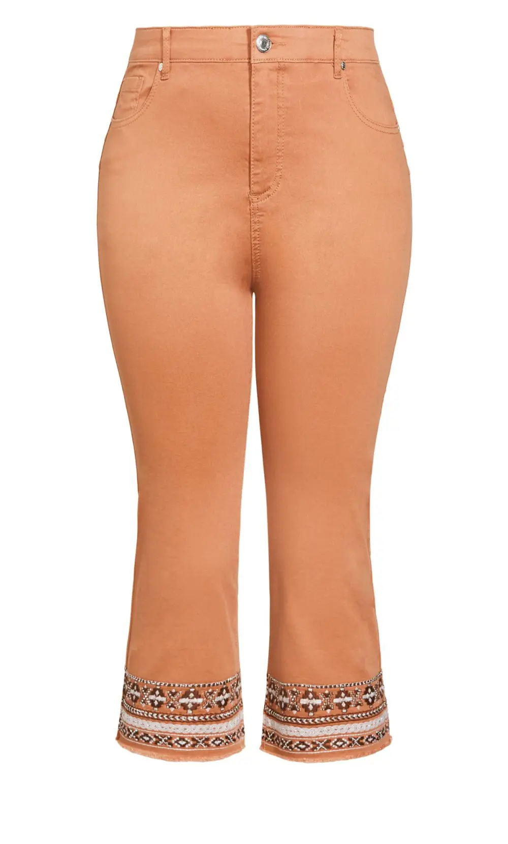 Evans Orange Nicola Crop Jean