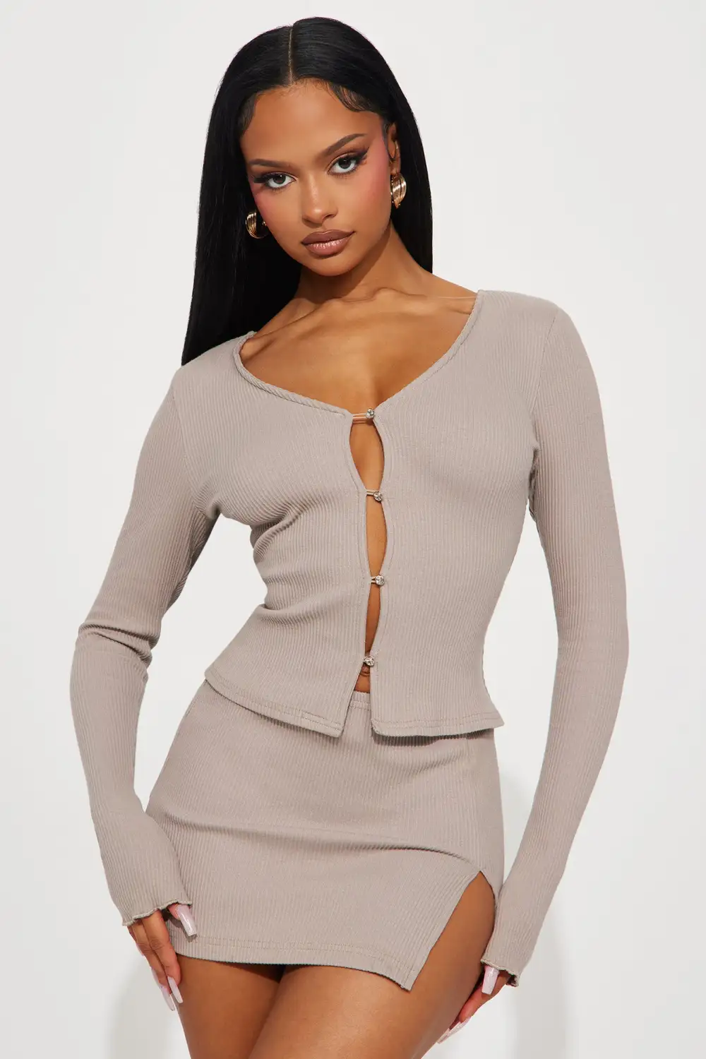 Eye Candy Skirt Set - Mocha
