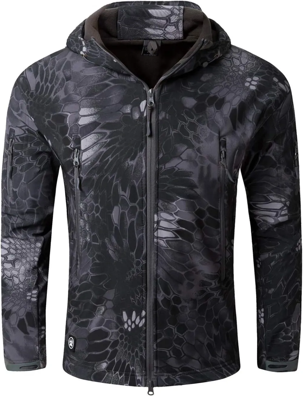 Men's Military Tactical Jackets Softshell Winter Warm Fleece Hooded Coat Outdoor Hiking Hunting Jacket