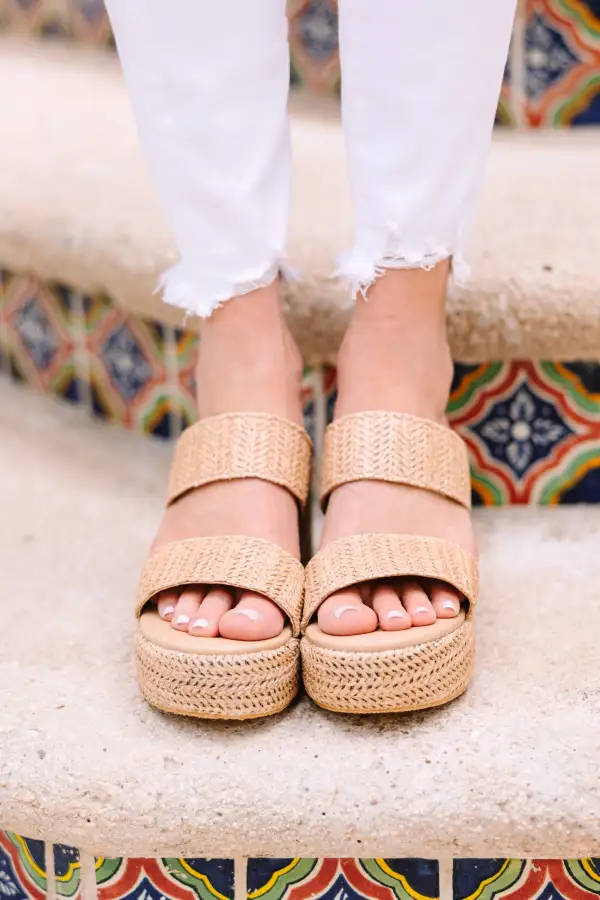 Matisse: On The Boardwalk Tan Brown Jute Heels