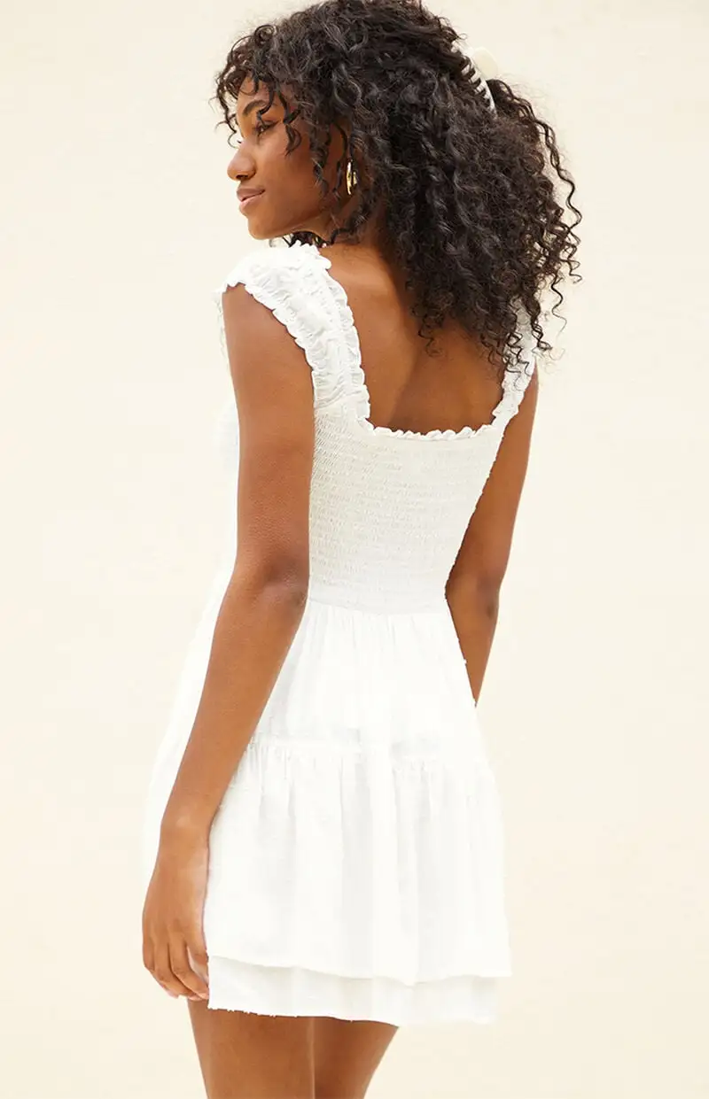 Beverly and Beck Emily Ruched Babydoll Dress