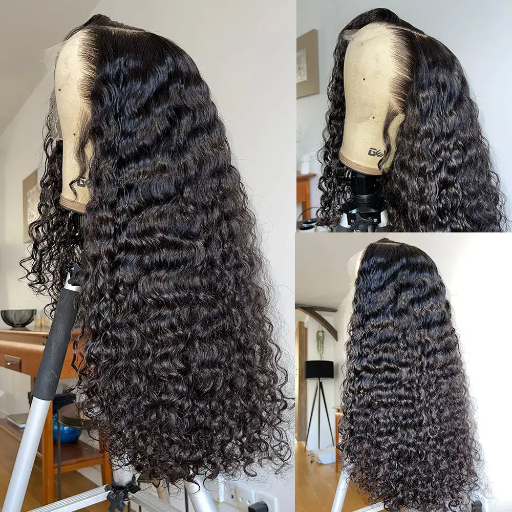 Real HD Lace Full Frontal Wig Undetactable HD Lace Deep Wave Human Hair Wig