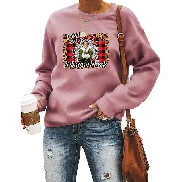 Christmas Ugly Christmas Sweater / Sweatshirt Hoodie Pullover Print Graphic Hoodie For Men's Women's Unisex Adults' Hot Stamping 100% Polyester Party Festival