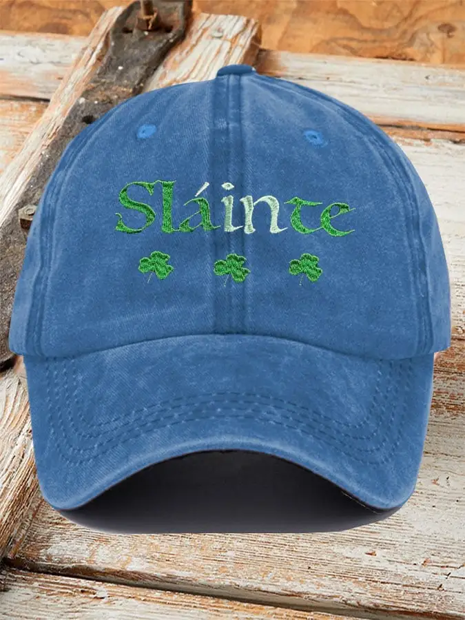 Saint Patrick's Day Slainte Printed Baseball Cap