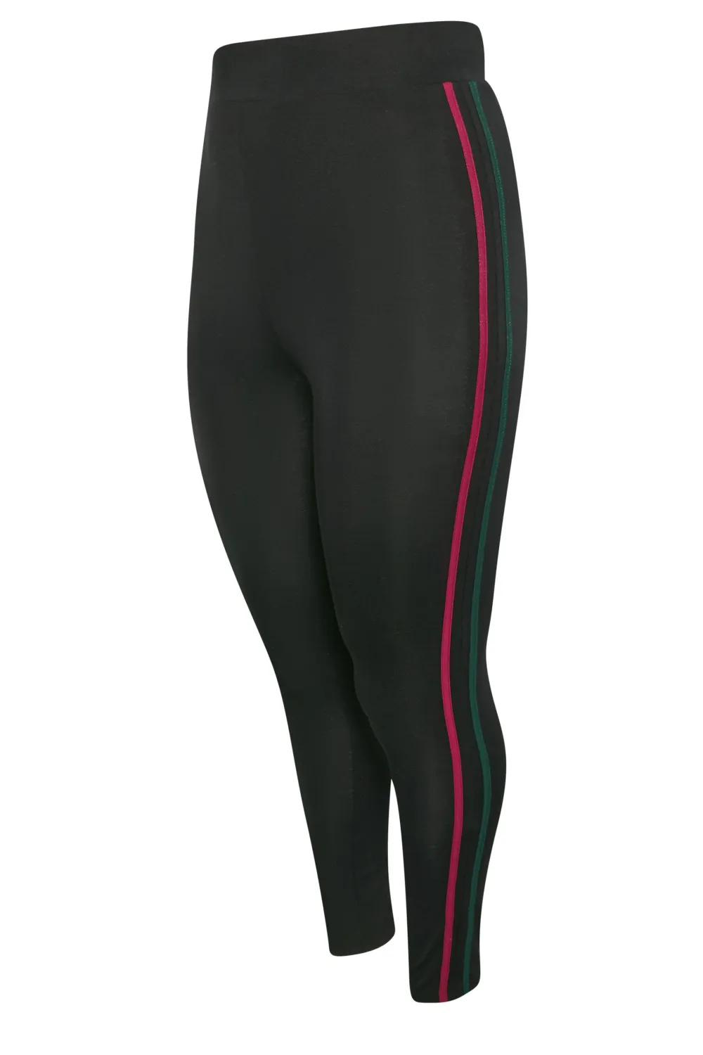 YOURS ACTIVE Curve Black Side Stripe Stretch Leggings