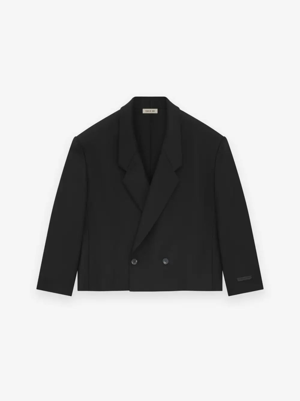 Wool Gabardine Cropped Blazer