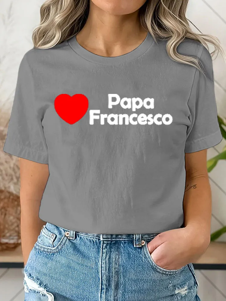 Women's Pope Francis Cotton Casual T-Shirt