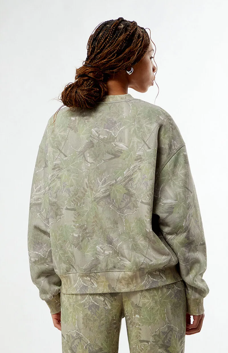 PacSun Tree Camo Crew Neck Sweatshirt