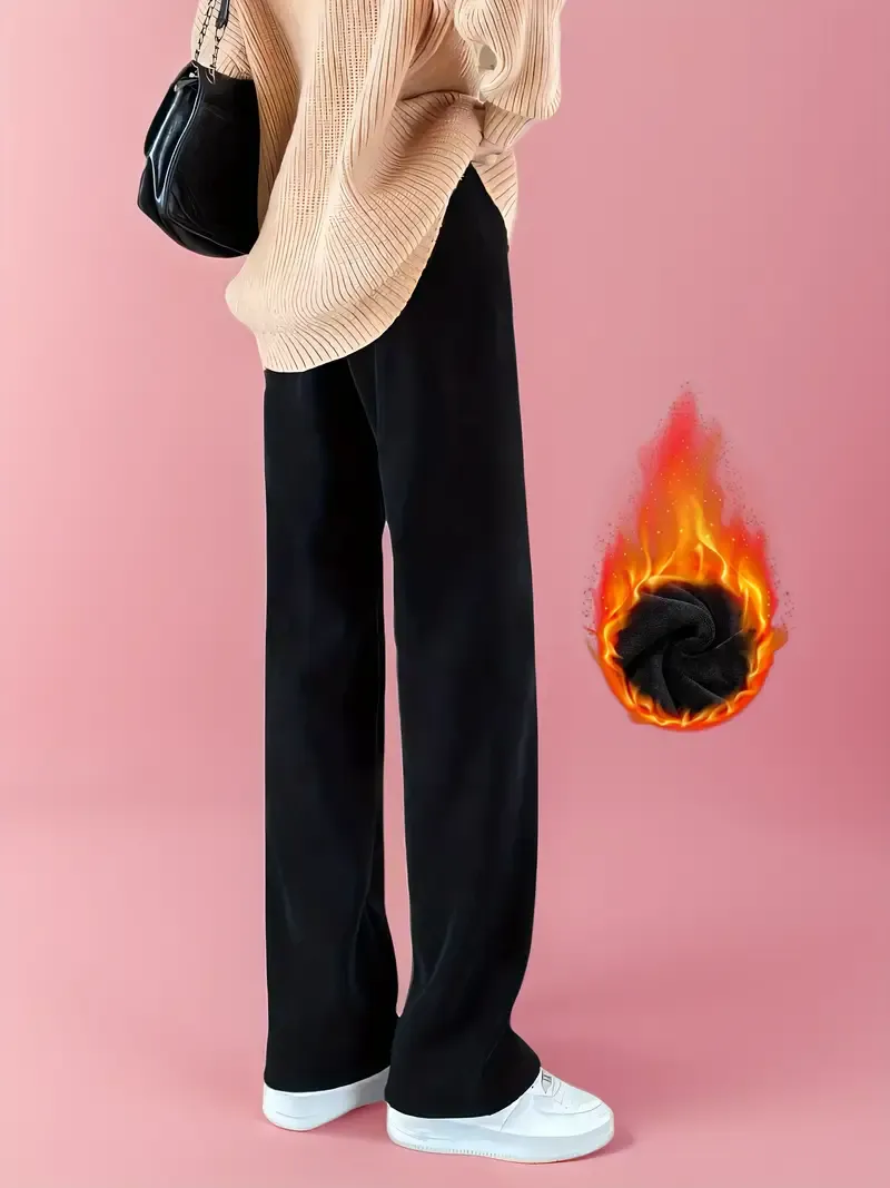 Women's Cozy Fleece-Lined Winter Casual Pants