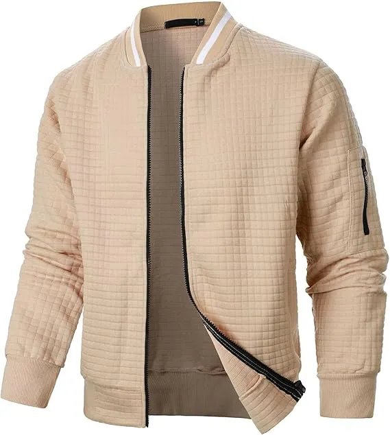 Mens Lightweight Jacket Casual Bomber Jacket Varsity Coat