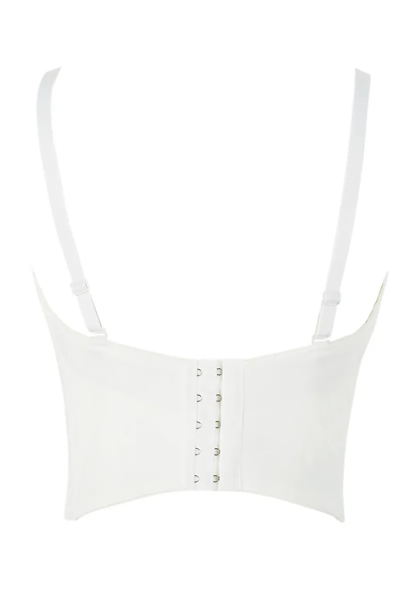 Cut Out Corset Cami Irregular Neck Underwear