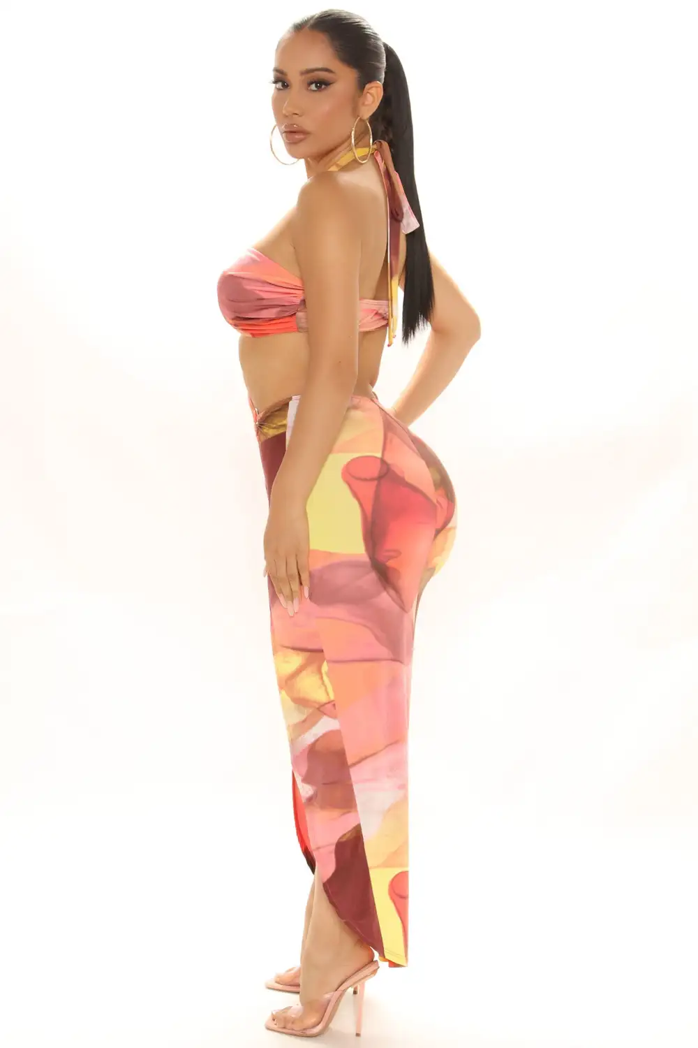 Cannes Vacation Maxi Dress - Mauve/combo