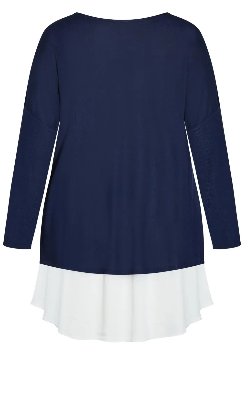 Evans Navy Blue Button Detail Knitted Top