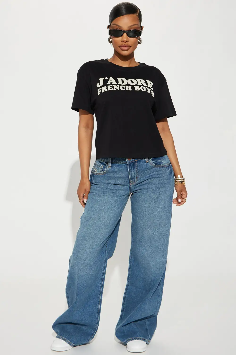 J'adore French Boys Graphic Tee - Black