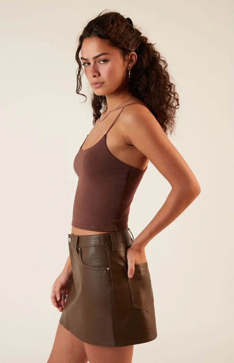 PacSun Faux Leather Mini Skirt