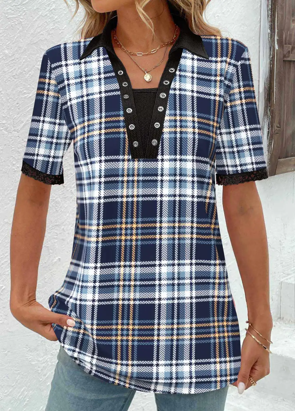 Pink Eyelet Short Sleeve T Shirt