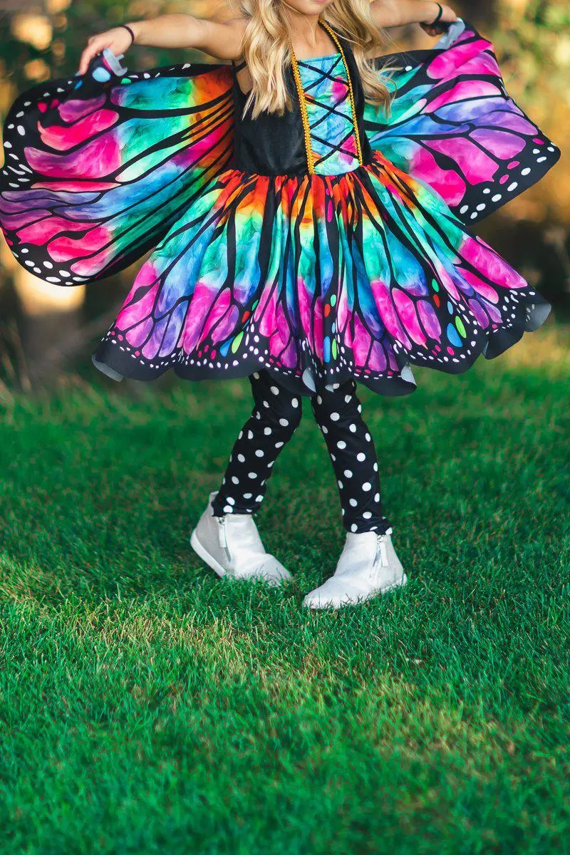 Rainbow Butterfly Costume - 3 Piece Set