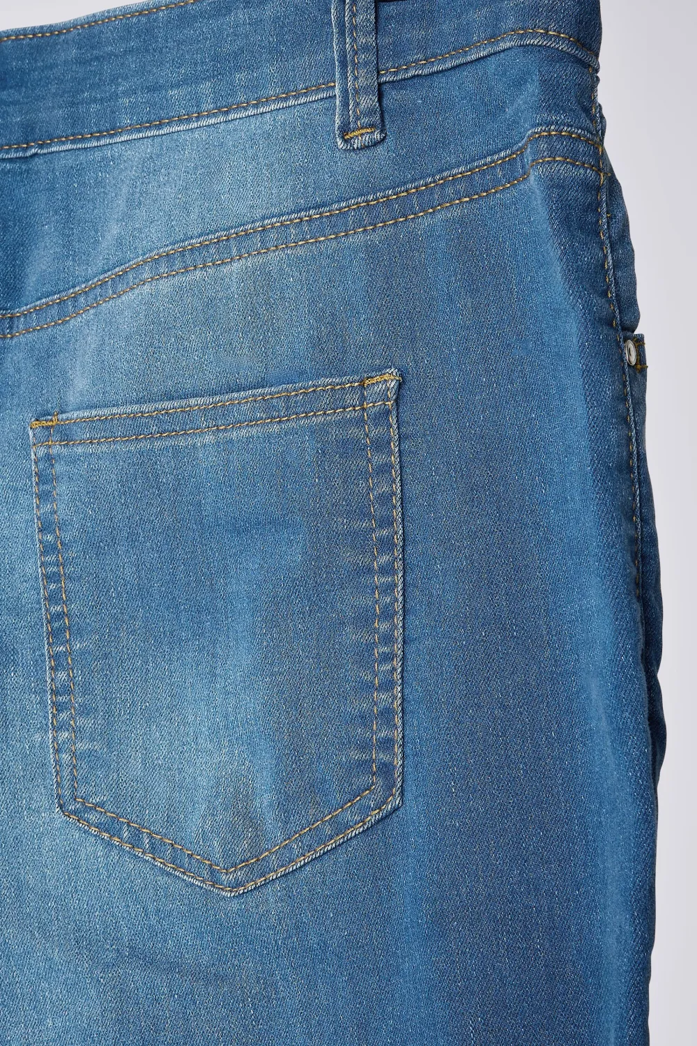 EVANS Curve Blue Midwash High Waisted Skinny Jeans