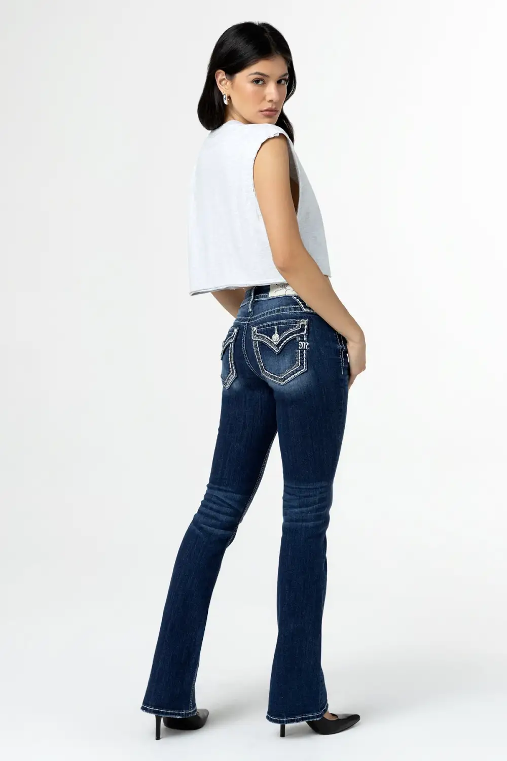 Nora Stitched Bootcut Jeans