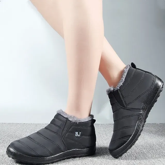Women's Winter Warm Waterproof Ankle Boots, Insulated Fleece-Lined Non-Slip Snow Boots - Ideal for Outdoor Activities, Cold Weather, and Snowy Conditions