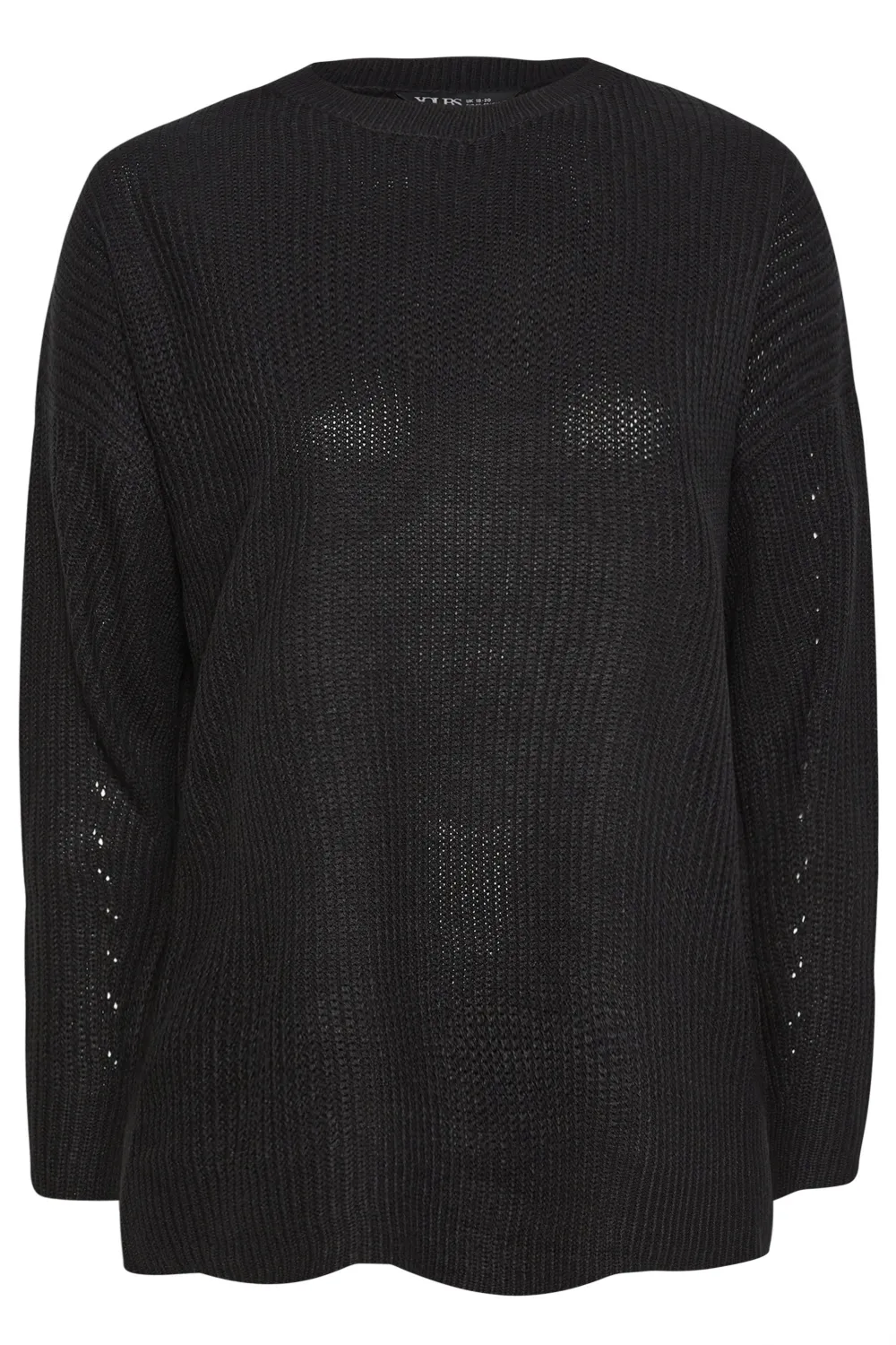 YOURS Curve Grey Drop Shoulder Knitted Jumper