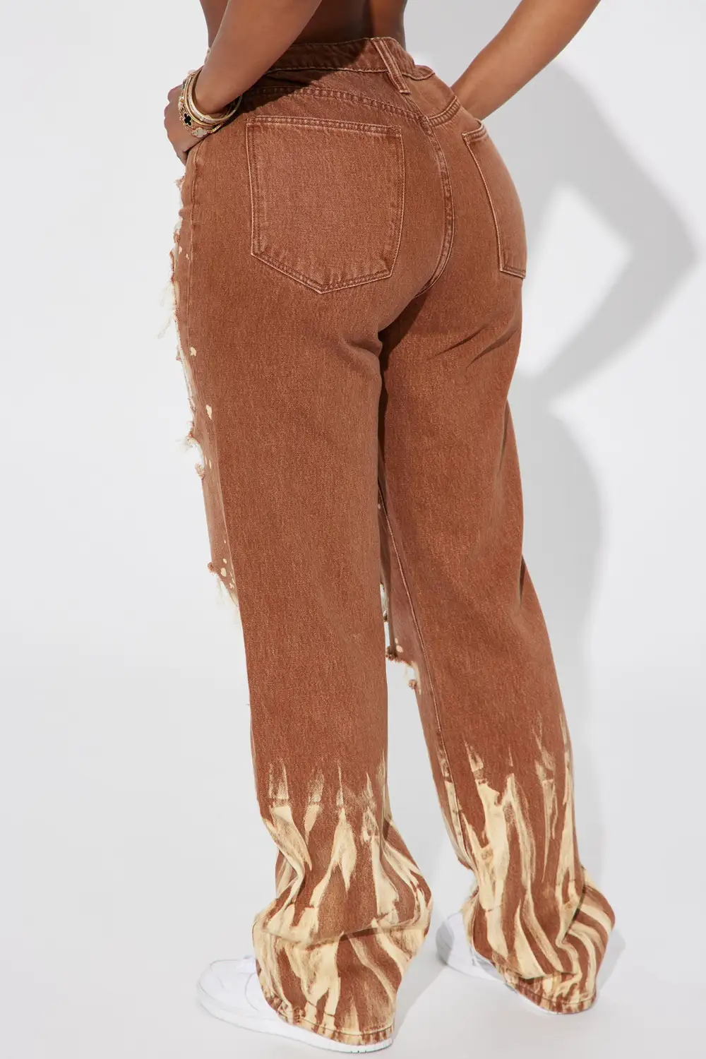 Forever Ago Straight Leg Jeans - Brown