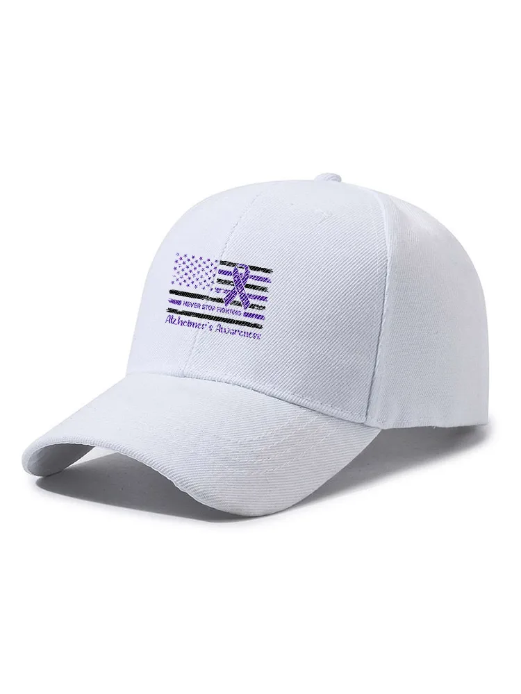 Never Stop Fighting Alzheimer'S Awareness Baseball Cap