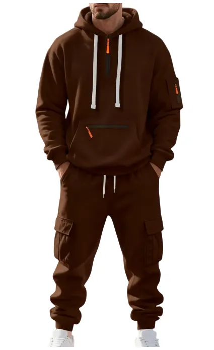 🔥7 SETS $27🔥,Clearance sale!Men’s Winter Fleece-Lined Set – Warm Casual Workwear Outfit with Multi-Pocket Jacket & Pants