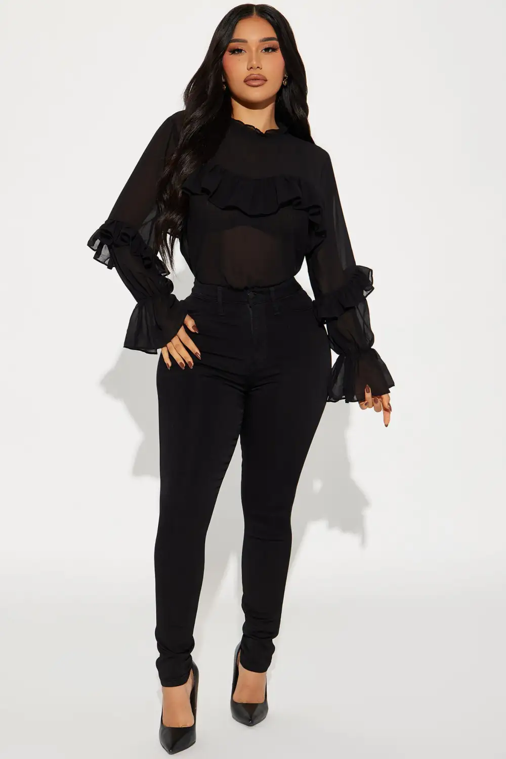 Birdie Blouse Top - Black