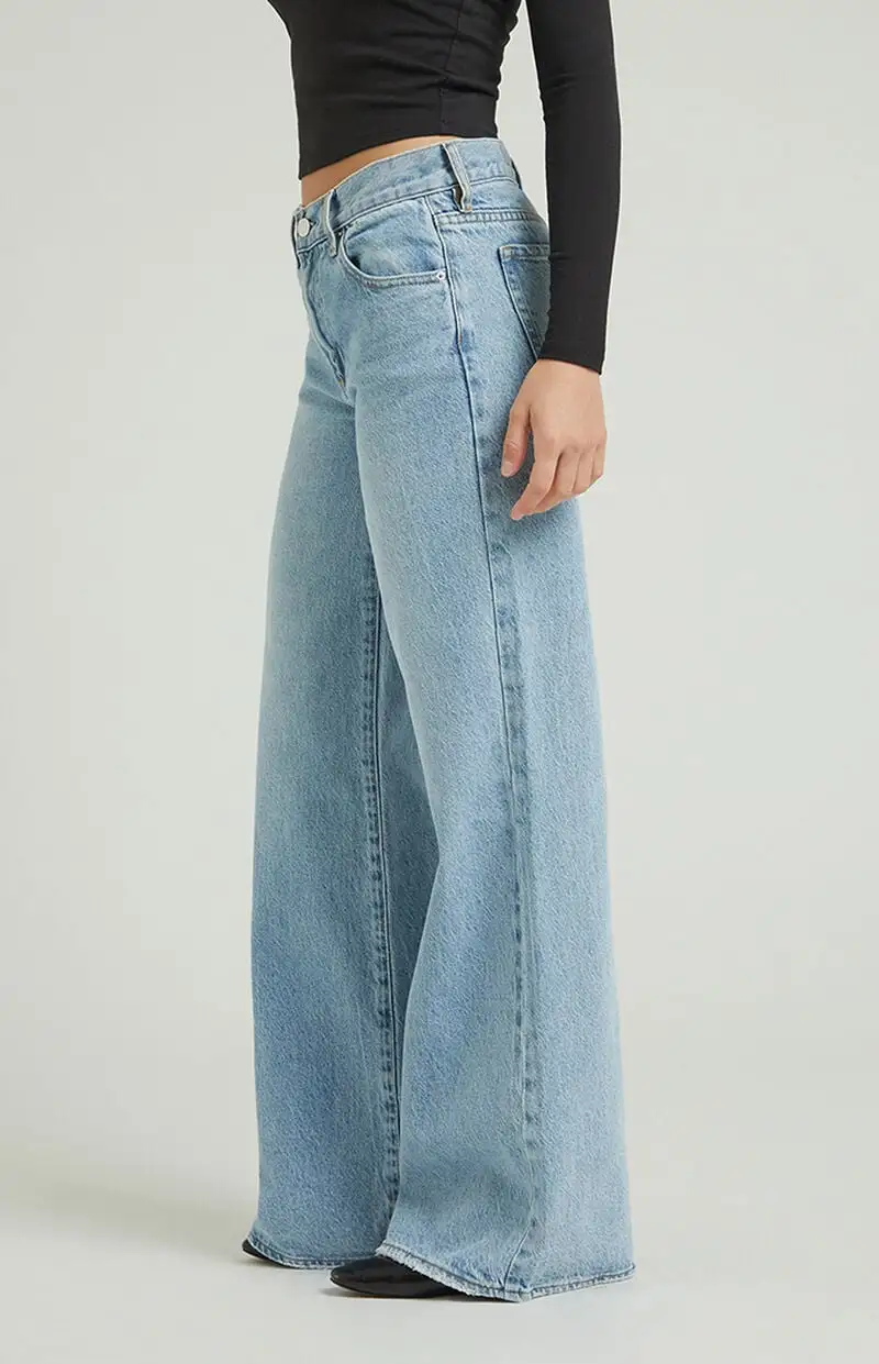 PacSun Lena Low Rise Super Baggy Jeans Light Indigo