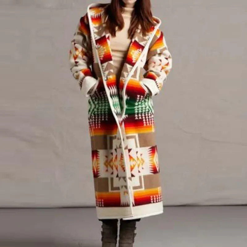 Vintange Western Style Hooded Coat