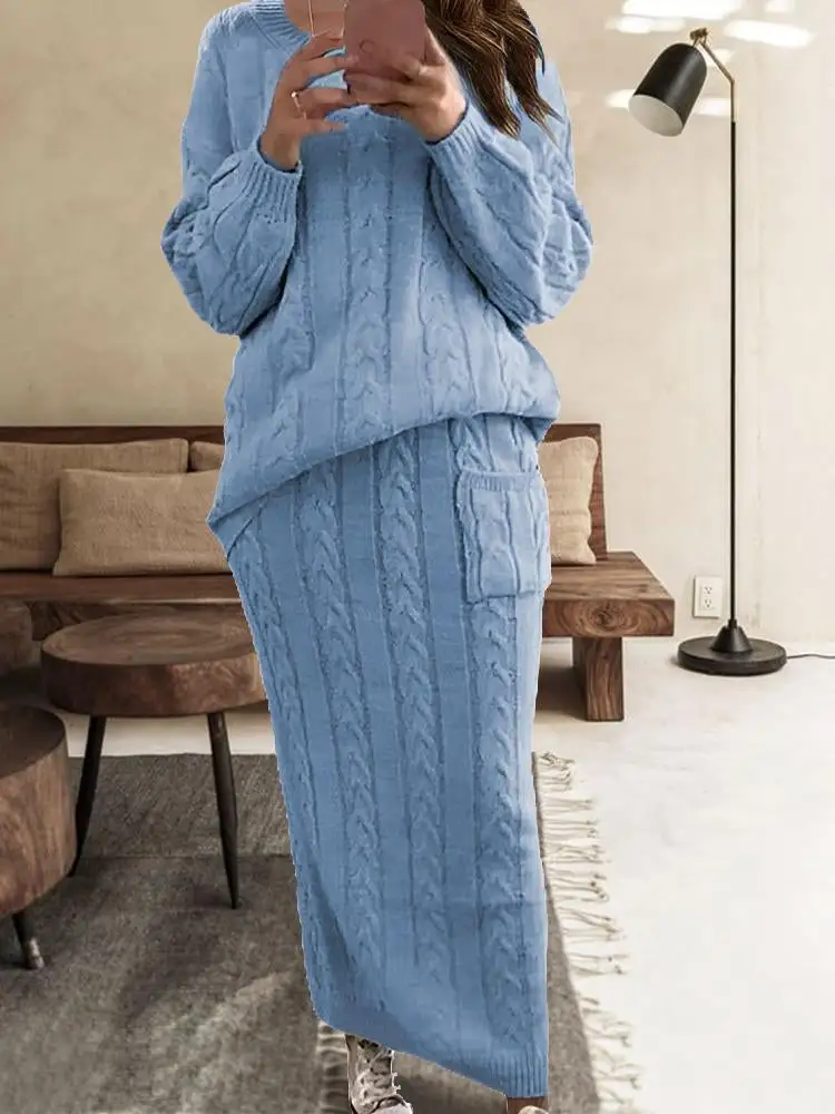 Needle Sweater Suit Skirt
