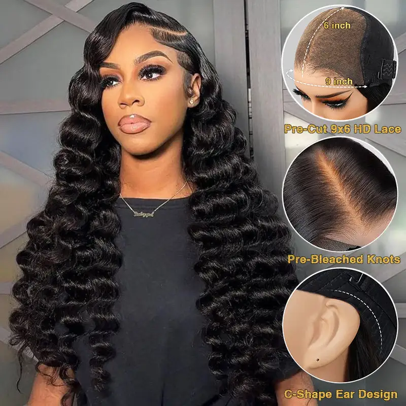 Flash Sale | Glueless Loose Deep Wave Closure Wig Pre-Max 16-34 Inches Human Hair Wigs
